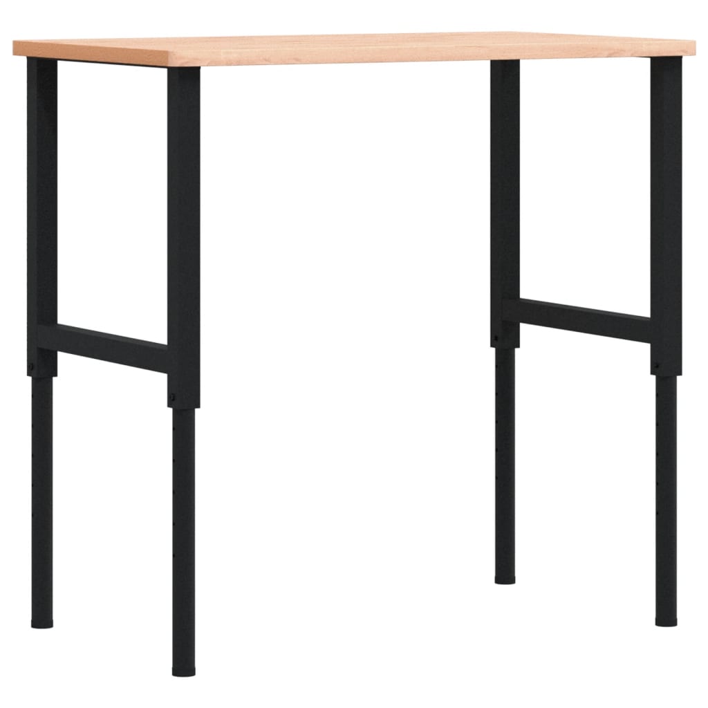 Vidaxl werkbank rechthoekig 100x60x(71,5-98) cm massief beukenhout