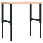 Vidaxl werkbank rechthoekig 100x60x(73-99,5) cm massief beukenhout