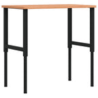 Vidaxl werkbank rechthoekig 100x60x(71,5-98) cm massief beukenhout