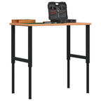 Vidaxl werkbank rechthoekig 100x60x(71,5-98) cm massief beukenhout