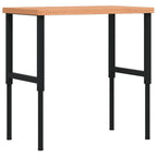 Vidaxl werkbank rechthoekig 100x60x(73-99,5) cm massief beukenhout
