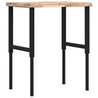 Vidaxl werkbank rechthoekig 80x60x(73-99,5) cm massief acaciahout
