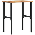Vidaxl werkbank rechthoekig 80x60x(73-99,5) cm massief acaciahout