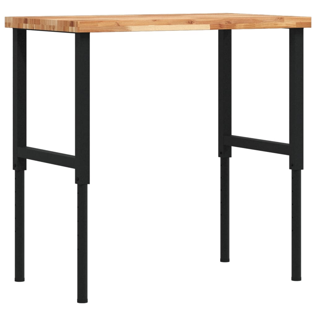 Vidaxl werkbank rechthoekig 100x60x(73-99,5) cm massief acaciahout