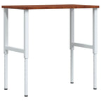 Vidaxl werkbank rechthoek 100x60x(71,5-98) cm eikenhout donkerbruin