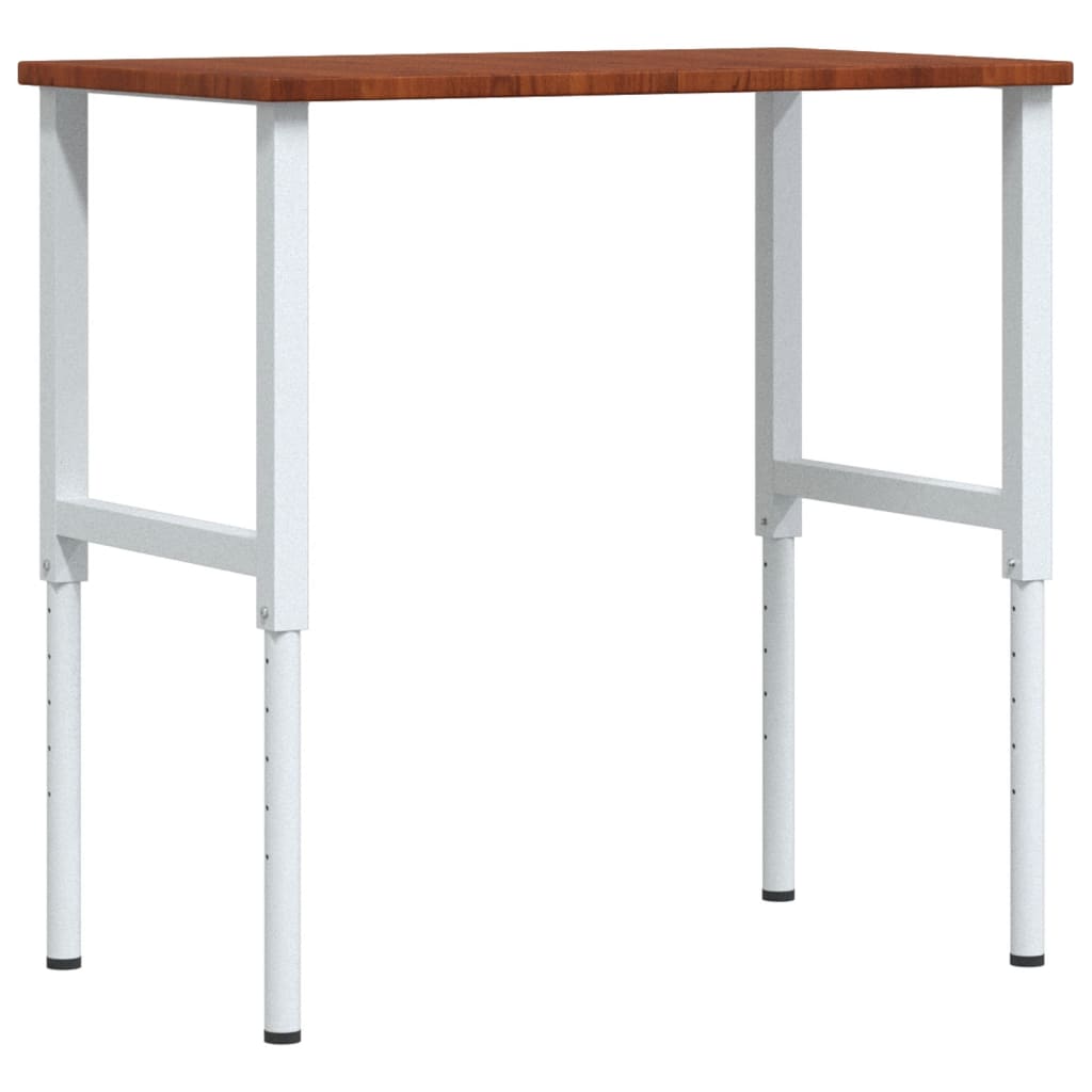 Vidaxl werkbank rechthoek 100x60x(71,5-98) cm eikenhout donkerbruin