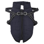 Vidaxl hondenjas met harnas waterdicht reflecterend marineblauw l32