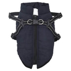 Vidaxl hondenjas met harnas waterdicht reflecterend marineblauw l40