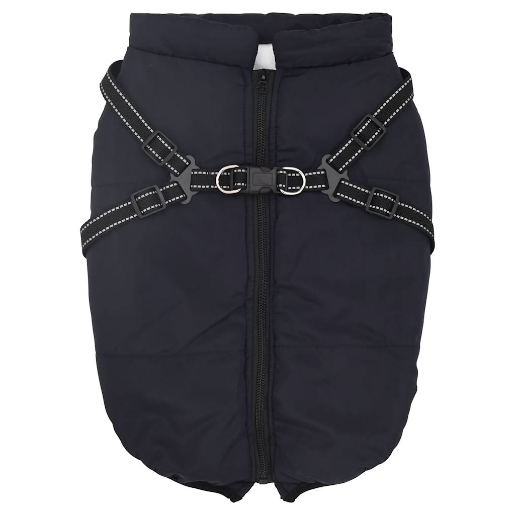 Vidaxl hondenjas met harnas waterdicht reflecterend marineblauw l68
