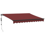 VidaXL Luifel automatisch uittrekbaar met LED's 300x250 cm bordeaux