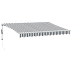 Vidaxl luifel automatisch uittrekbaar 350x250 cm antracietkleur en wit