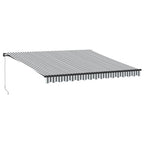 Vidaxl luifel handmatig uittrekbaar 400x300 cm antracietkleurig en wit