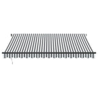 Vidaxl luifel handmatig uittrekbaar 400x300 cm antracietkleurig en wit