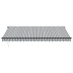 VidaXL Luifel automatisch uittrekbaar 450x300 cm antracietkleur en wit