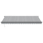 VidaXL Luifel automatisch uittrekbaar 500x300 cm antracietkleur en wit