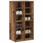 Vidaxl schoenenrek 54x34x100,5 cm bewerkt hout oud houtkleurig