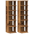 Vidaxl schoenenkasten 2 st 28x27x102 cm bewerkt hout oud houtkleurig
