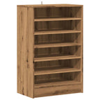 Vidaxl schoenenkast 60x35x92 cm bewerkt hout artisanaal eikenkleur