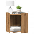 Vidaxl kattenbakkast 42x42x51 cm bewerkt hout artisanaal eikenkleurig