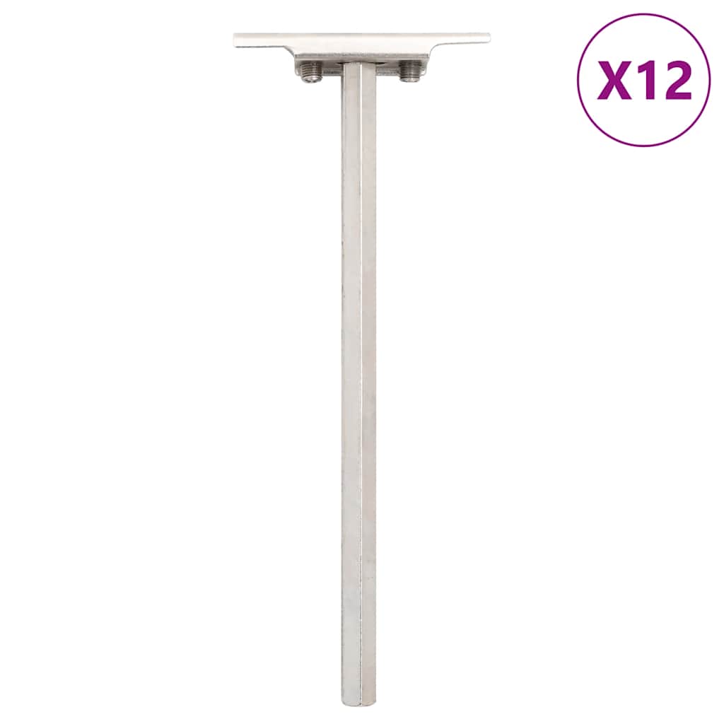 Vidaxl zwevende plankdragers 12st onzichtbaar ø12x200 mm koolstofstaal