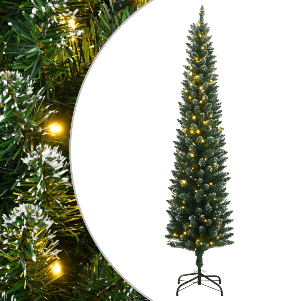 Vidaxl kunstkerstboom smal met 300 led's 210 cm
