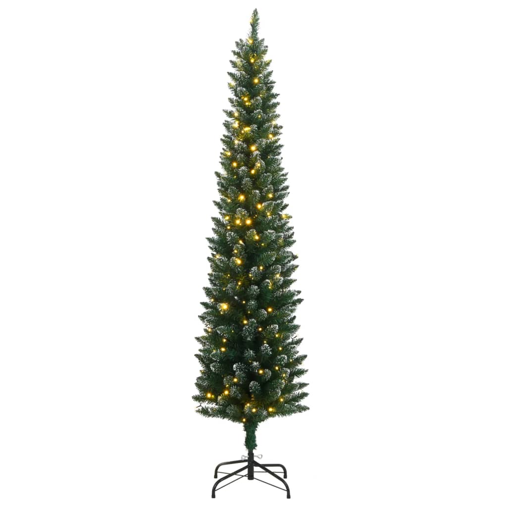Vidaxl kunstkerstboom smal met 300 led's 210 cm