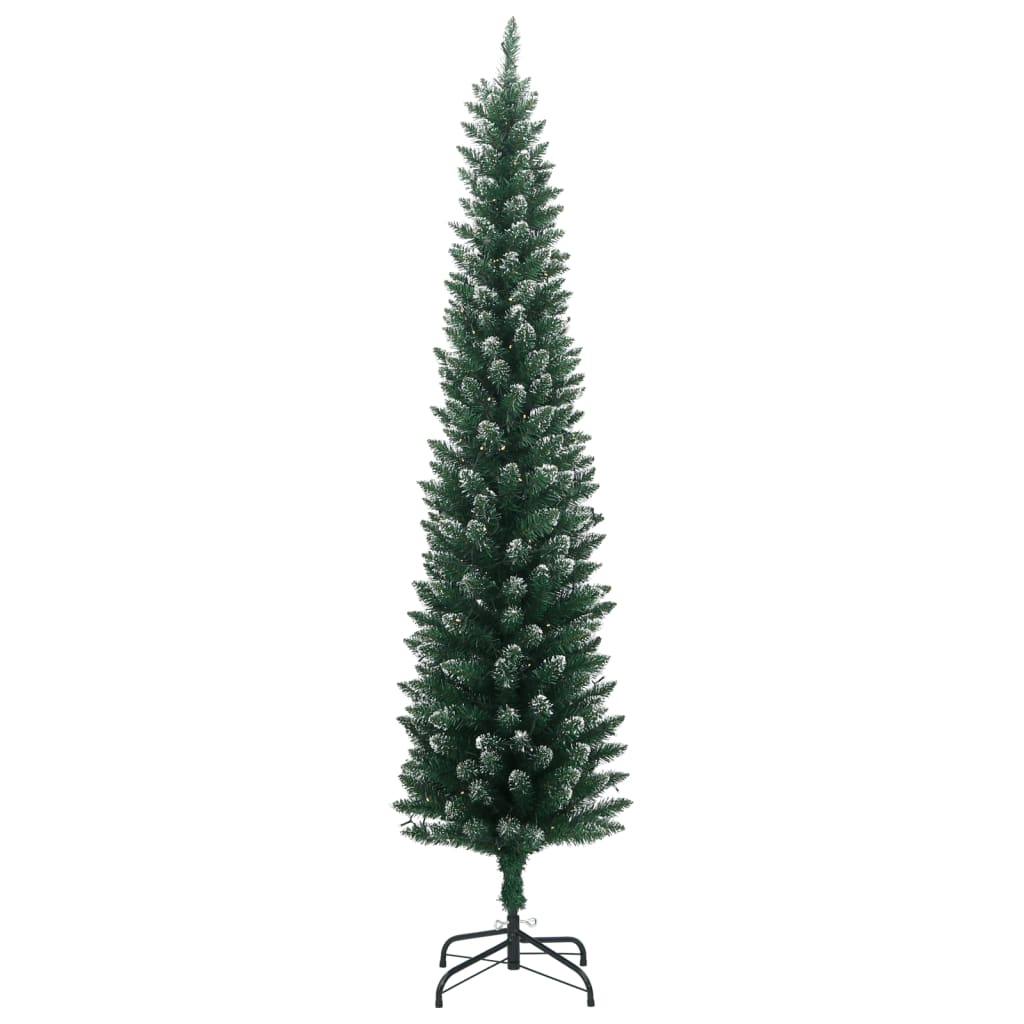 Vidaxl kunstkerstboom smal met 300 led's 210 cm