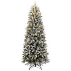 Vidaxl kunstkerstboom met 150 led's en sneeuw 120 cm