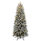 Vidaxl kunstkerstboom met 300 led's en sneeuw 180 cm