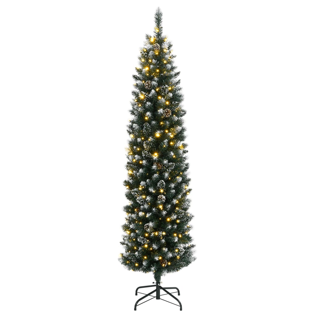 Vidaxl kunstkerstboom smal met 300 led's 180 cm