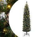 Vidaxl kunstkerstboom smal met 300 led's 210 cm