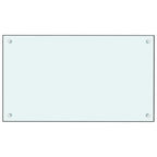 Vidaxl spatschermen keuken 2 st 70x40 cm gehard glas wit