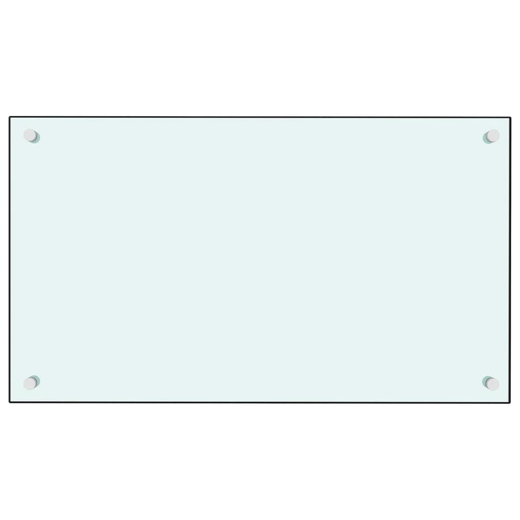 Vidaxl spatschermen keuken 2 st 70x60 cm gehard glas wit