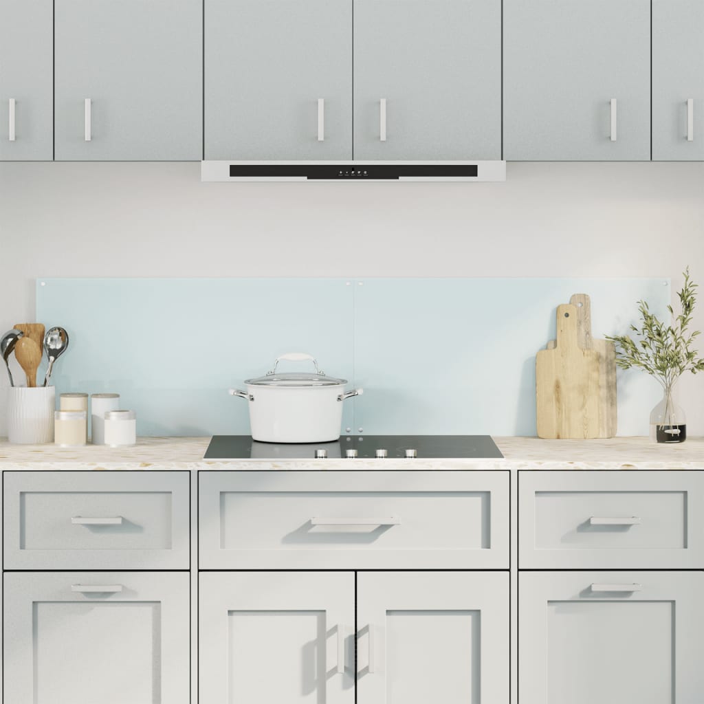 Vidaxl spatschermen keuken 2 st 80x60 cm gehard glas wit