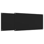 Vidaxl spatschermen keuken 2 st 80x40 cm gehard glas zwart