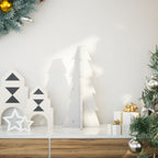 Vidaxl kerstdecoratie kerstboom 49 cm massief grenenhout wit