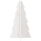 Vidaxl kerstdecoratie kerstboom 69,5 cm massief grenenhout wit