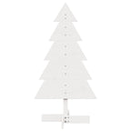 Vidaxl kerstdecoratie kerstboom 100 cm massief grenenhout wit