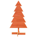Vidaxl kerstdecoratie kerstboom 100 cm massief grenenhout wasbruin