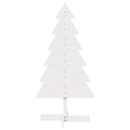 Vidaxl kerstdecoratie kerstboom 120 cm massief grenenhout wit
