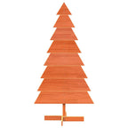 Vidaxl kerstdecoratie kerstboom 150 cm massief grenenhout wasbruin