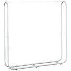 Vidaxl haardhoutrek 150x25x150 cm gegalvaniseerd staal