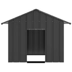 Vidaxl hondenhok met dak 131x101x102 cm gegalvaniseerd staal