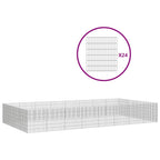Vidaxl dierenverblijf 24 panelen 54x60 cm gegalvaniseerd ijzer