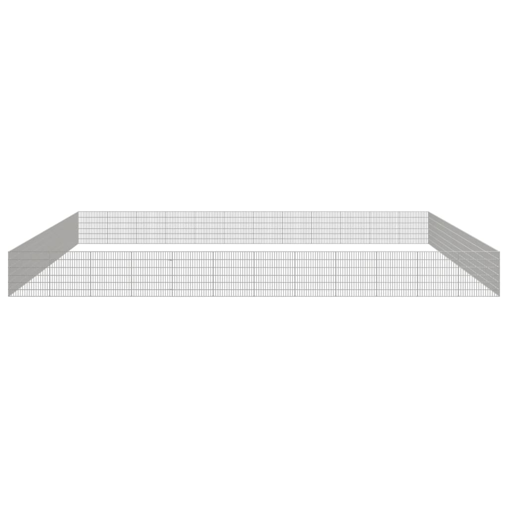 Vidaxl dierenverblijf 48 panelen 54x60 cm gegalvaniseerd ijzer