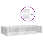 Vidaxl dierenverblijf 24 panelen 54x80 cm gegalvaniseerd ijzer