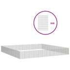 Vidaxl dierenverblijf 48 panelen 54x80 cm gegalvaniseerd ijzer