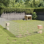 Vidaxl dierenverblijf 48 panelen 54x80 cm gegalvaniseerd ijzer