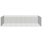 VidaXL Dierenverblijf 24 panelen 54x100 cm gegalvaniseerd ijzer