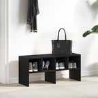 Vidaxl schoenenrek stapelbaar 89,5x30x40 cm zwart eikenkleurig